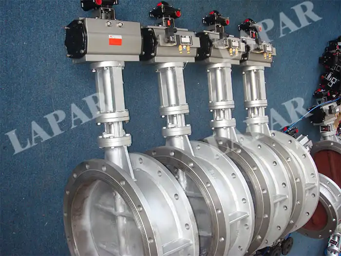 LPB17 Pneumatic Actuated Damper with Long Neck, Pneumatic Aeration Butterfly Valve for High Temperature  Application